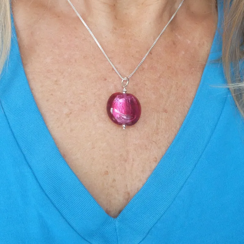 raspberry sparkle mini pendant