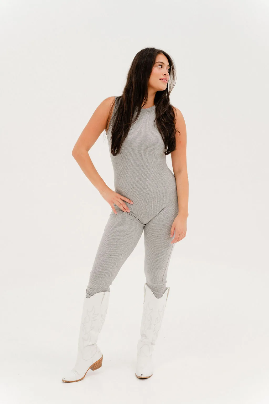 Ready To Chill Jumpsuit Grey