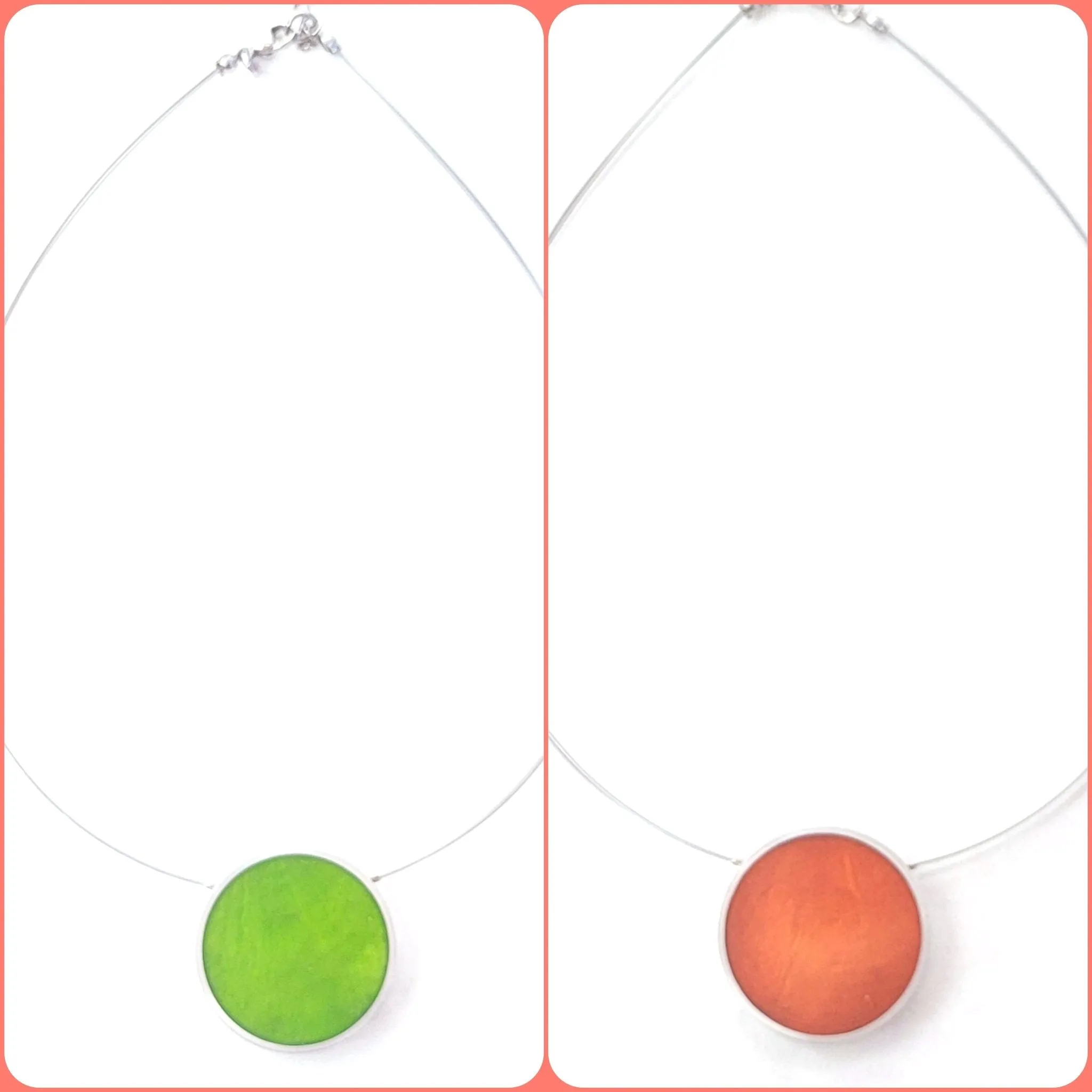 Reversible Round Pendant Necklace