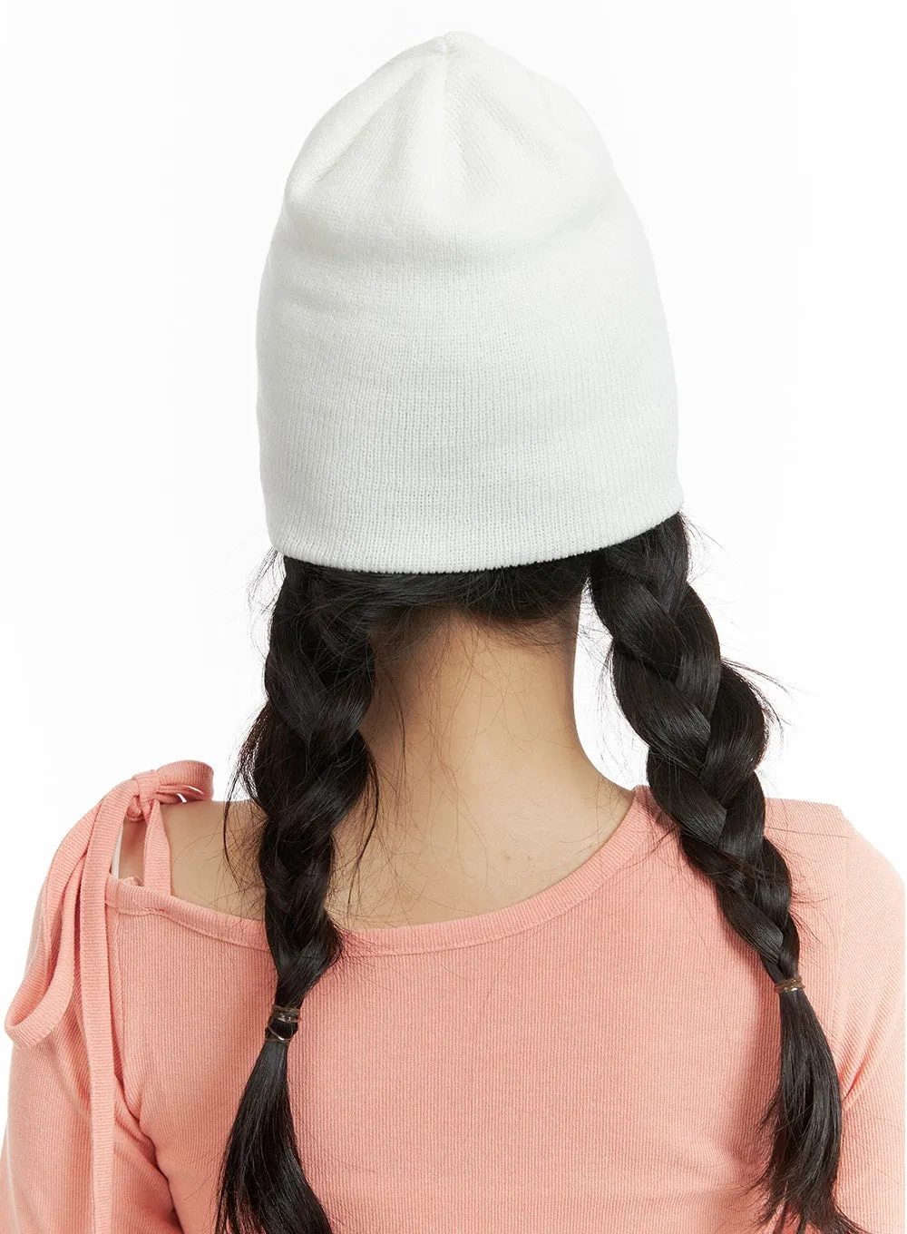 Ribbon Embroidered Beanie OM418