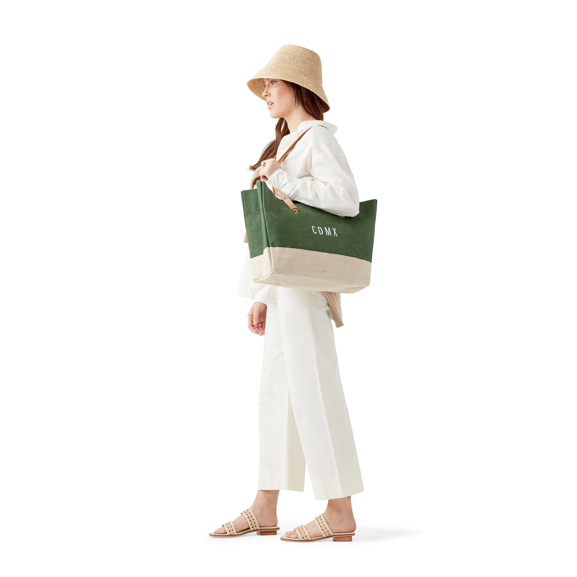 Shoulder Market Bag in Field Green