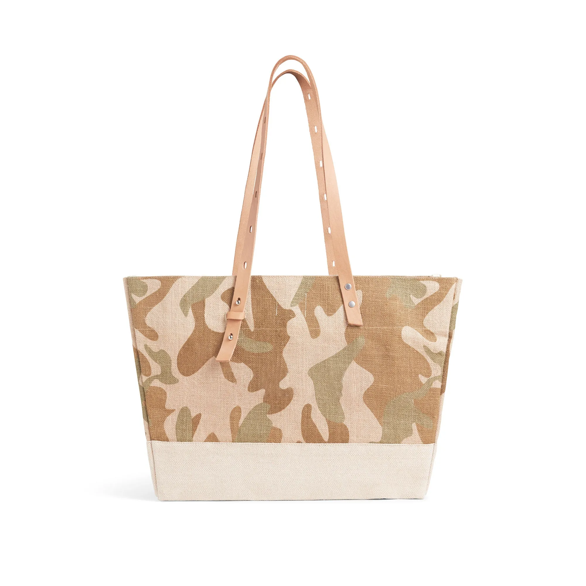 Shoulder Market Bag in Safari with Large Monogram