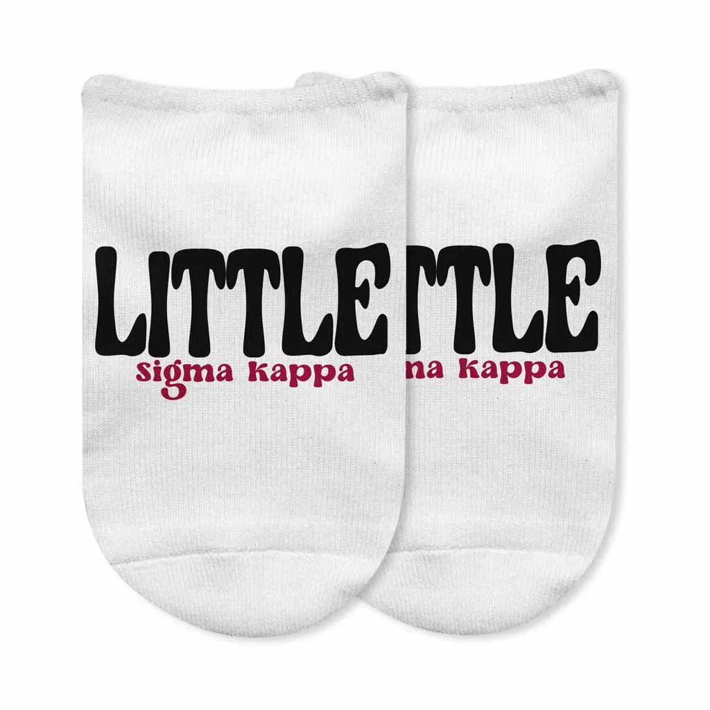 Sigma Kappa No Show Socks for Bigs and Littles