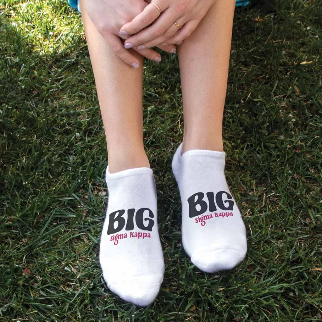 Sigma Kappa No Show Socks for Bigs and Littles