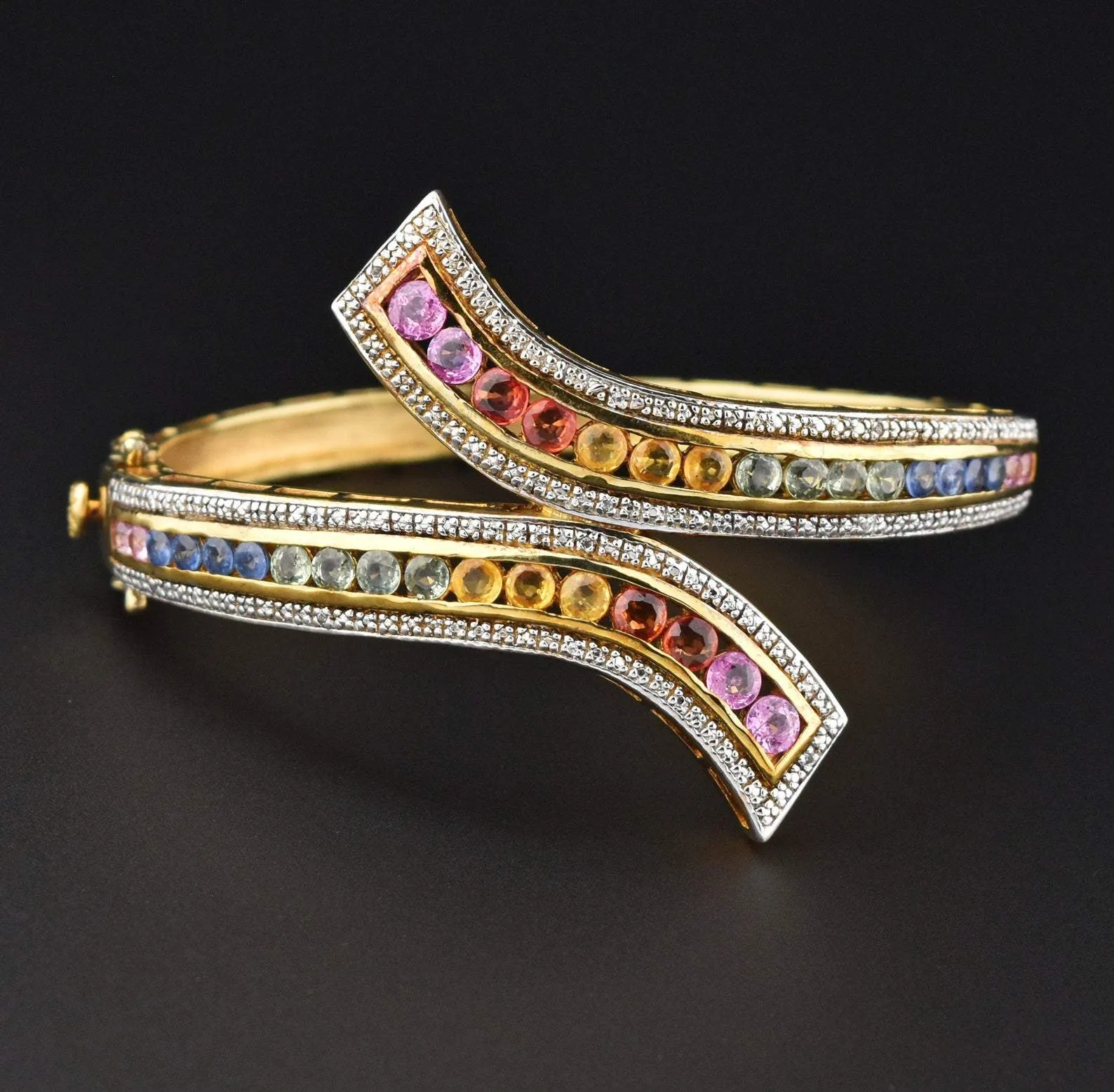 Silver Gold Vermeil MultiColored Sapphire Bracelet ON HOLD