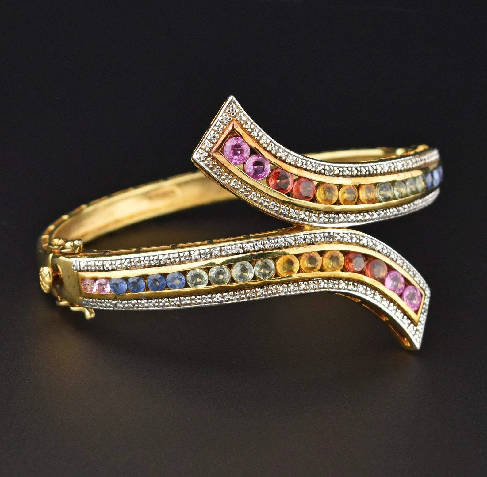 Silver Gold Vermeil MultiColored Sapphire Bracelet ON HOLD