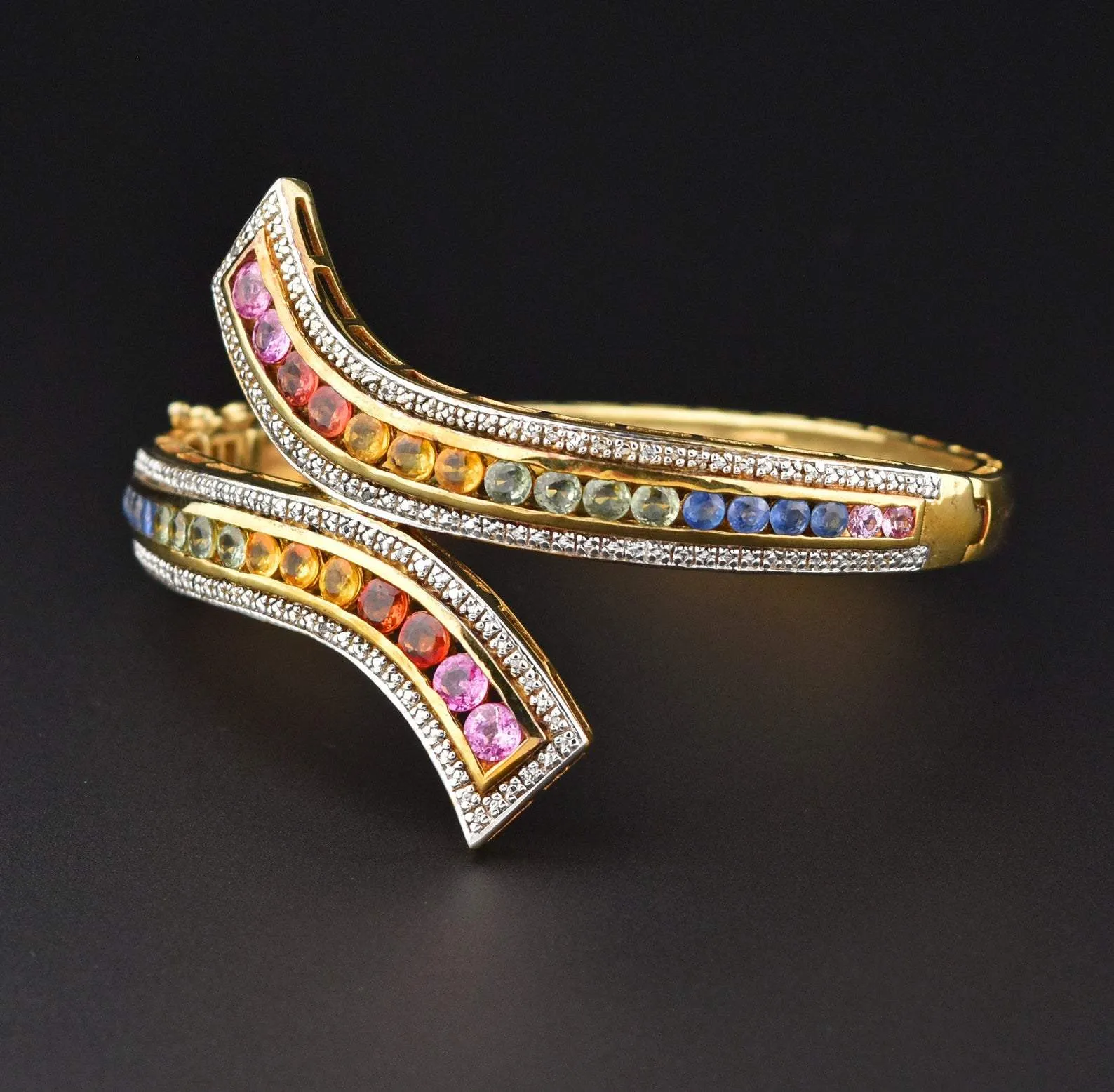 Silver Gold Vermeil MultiColored Sapphire Bracelet ON HOLD