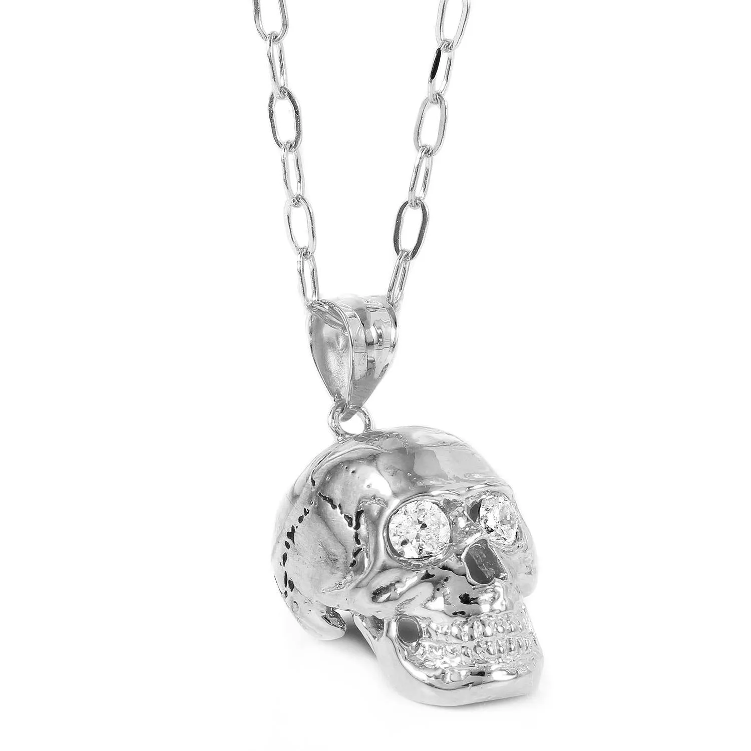 Skull Pendant with Crystal Eyes