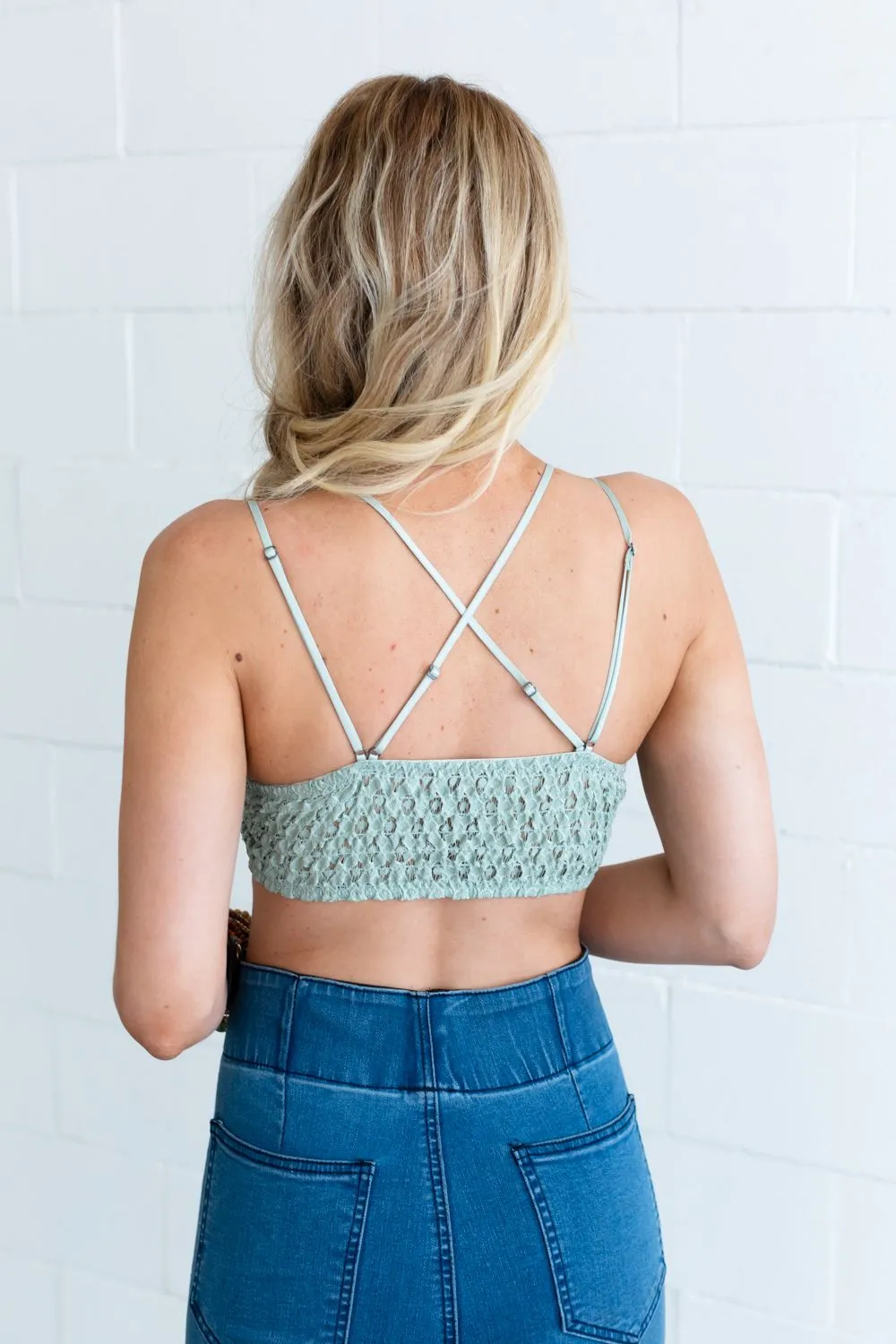 Sophie Crochet Lace Bralette - Sage