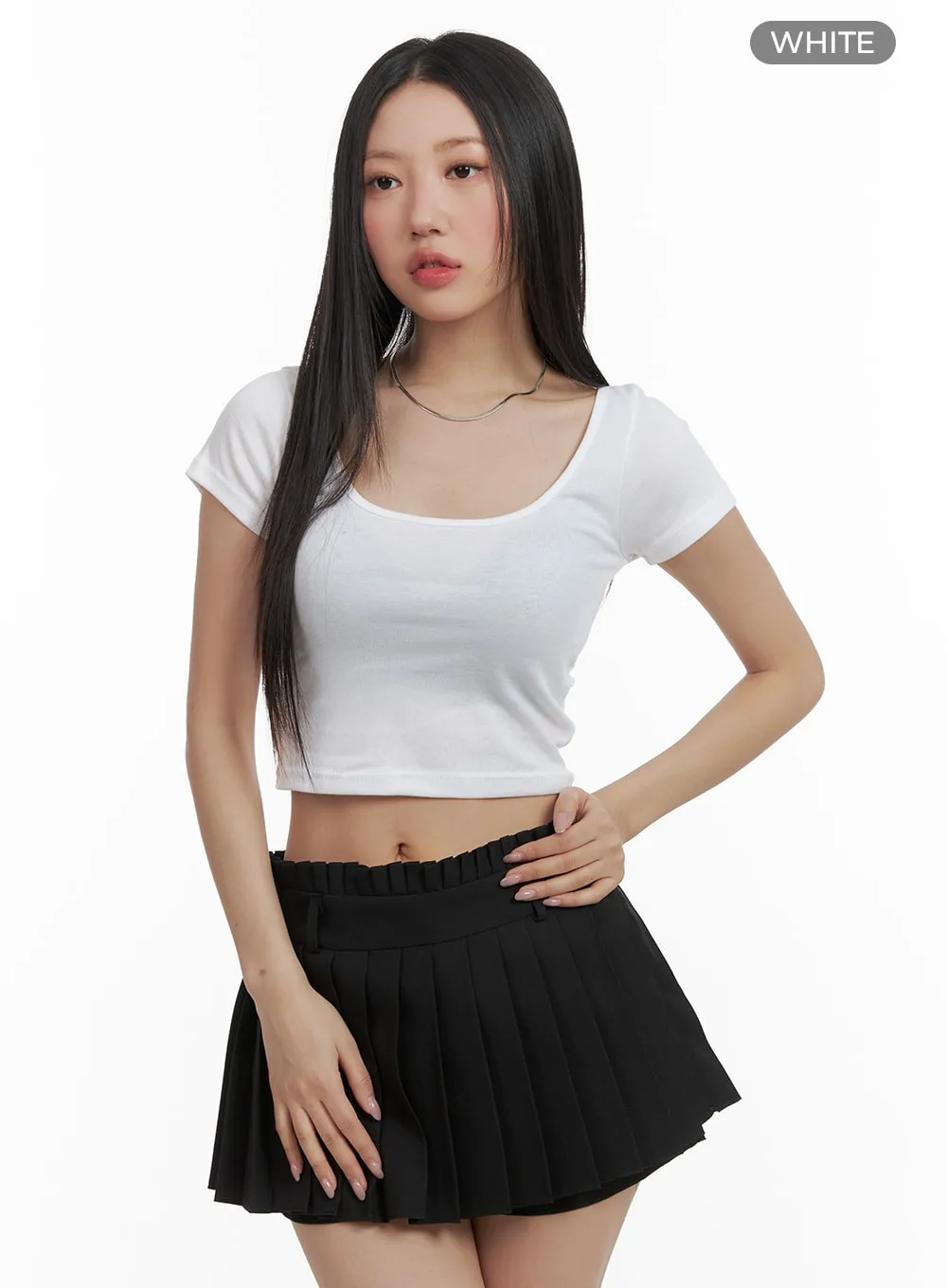 Square Neck Crop Top CA409