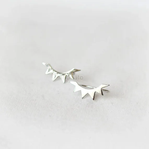 Starburst Ear Climber, pin earrings