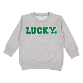 Sweet Wink Lucky Patch St. Patrick's Day Sweatshirt - Gray