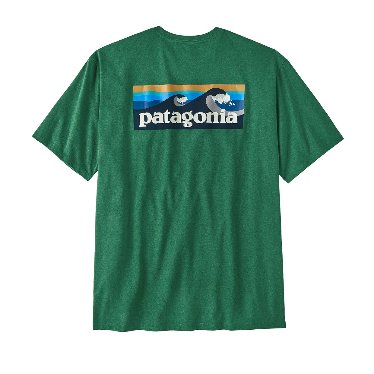 T-shirt Uomo Patagonia Men's Boardshort Logo Pocket Verde