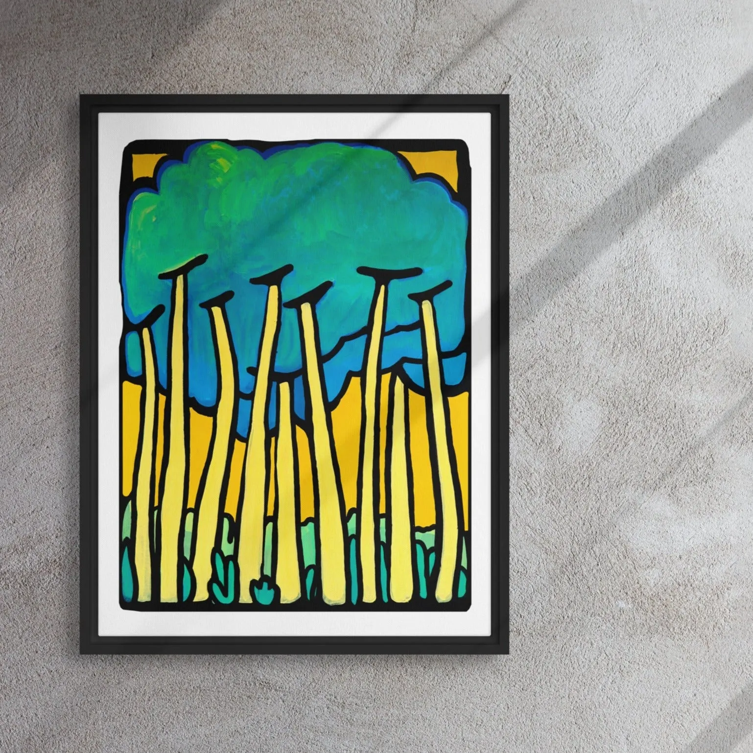 Tall Garden 18x24 Framed Canvas