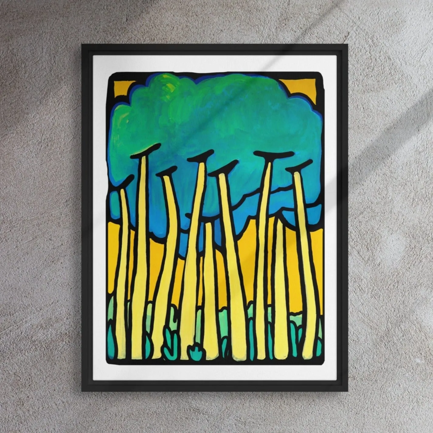 Tall Garden 18x24 Framed Canvas