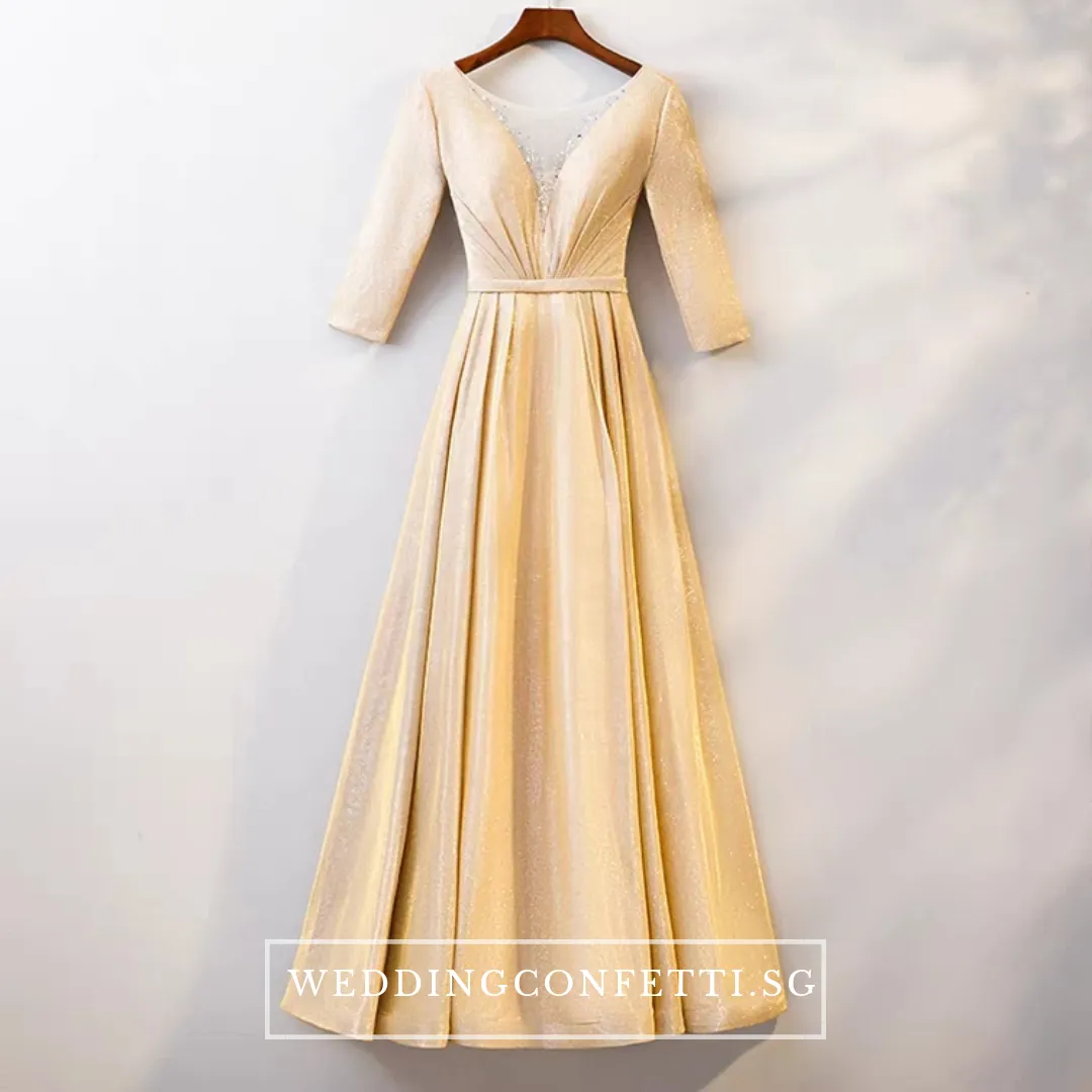 The Cailey Iridescent Long Sleeves Gown (Available in 4 colours)