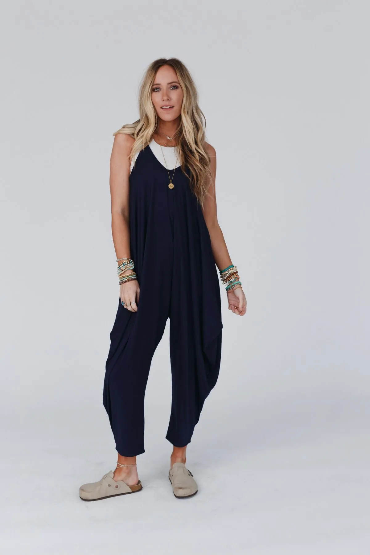 The Perfect Harem Jumpsuit - Navy