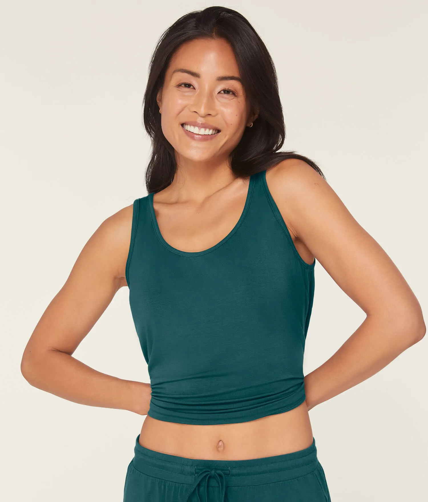 The Scoop Tank - Bamboo Jersey - Fern