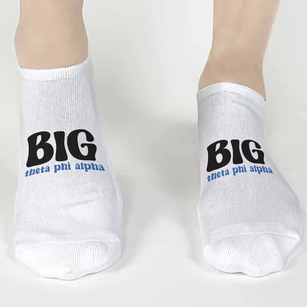 Theta Phi Alpha No Show Socks for Bigs and Littles