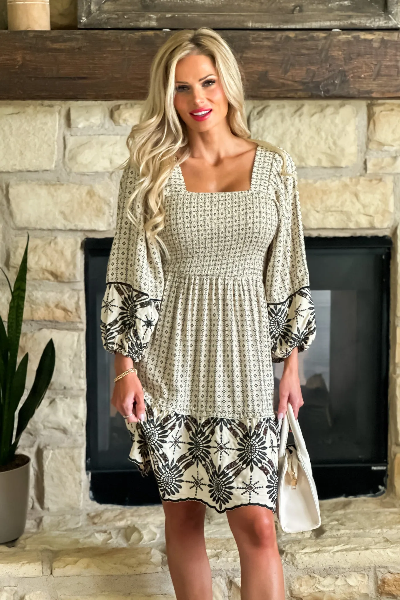 Tribal Elise Embroidered Dress : FrenchOak