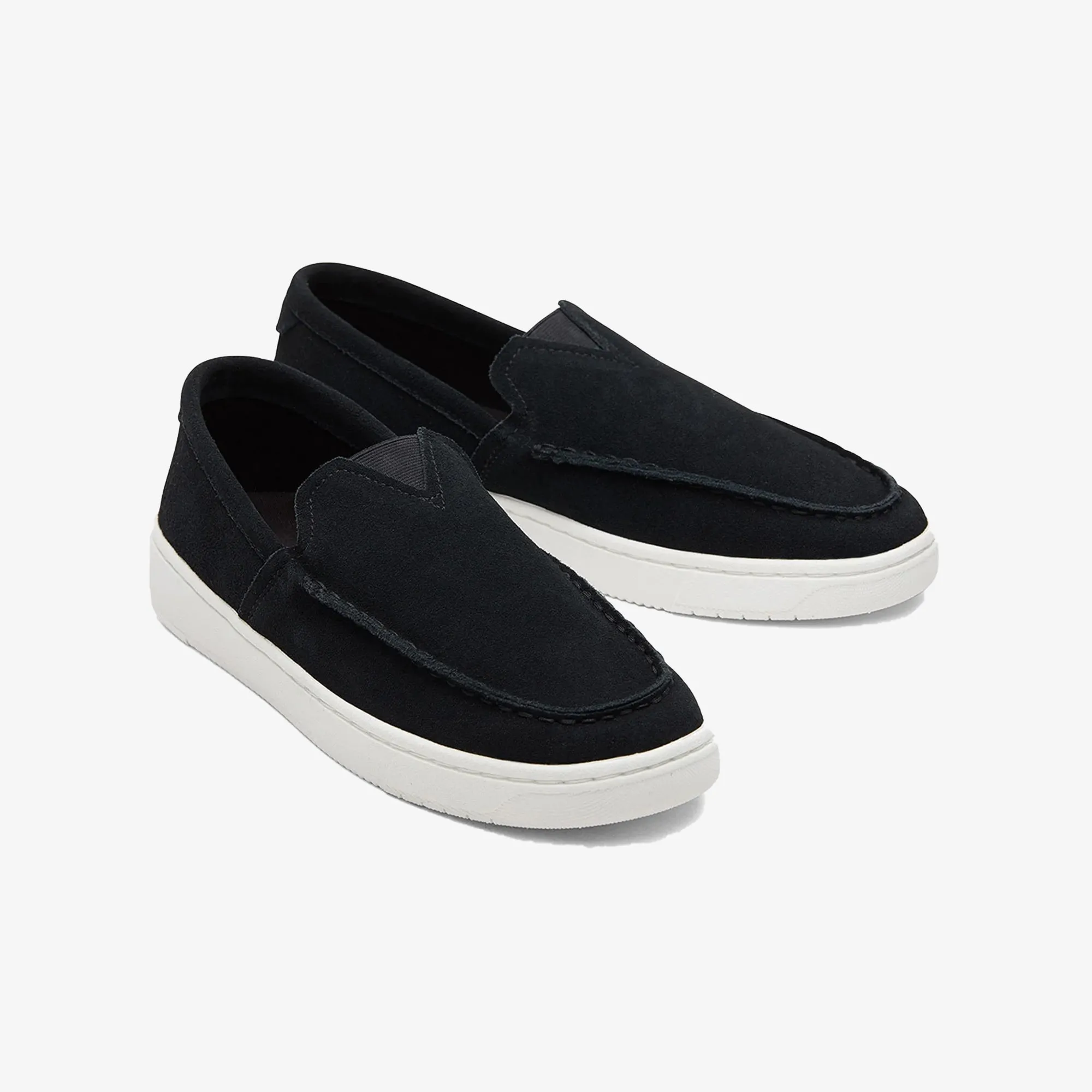 TRVL LITE SUEDE LEATHER BLACK LOAFERS 'BLACK'