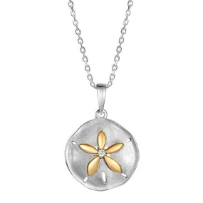 Two-Tone Sunset Sand Dollar Pendant