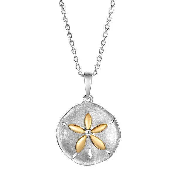 Two-Tone Sunset Sand Dollar Pendant