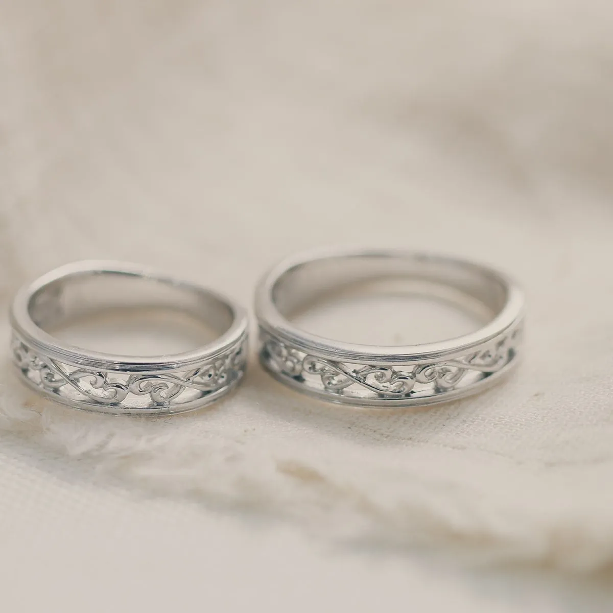 Unique Couple Wedding Ring Set - WM54