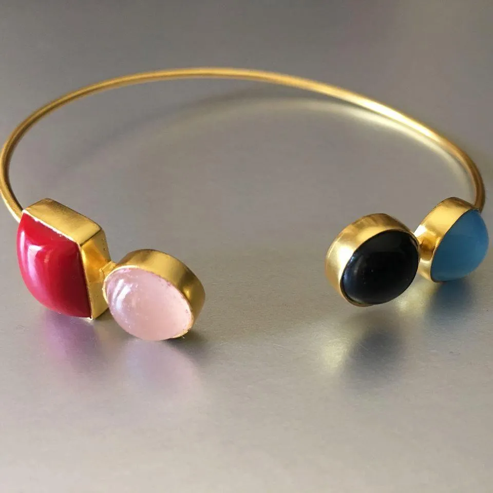 Vema Cuff With Gemstones