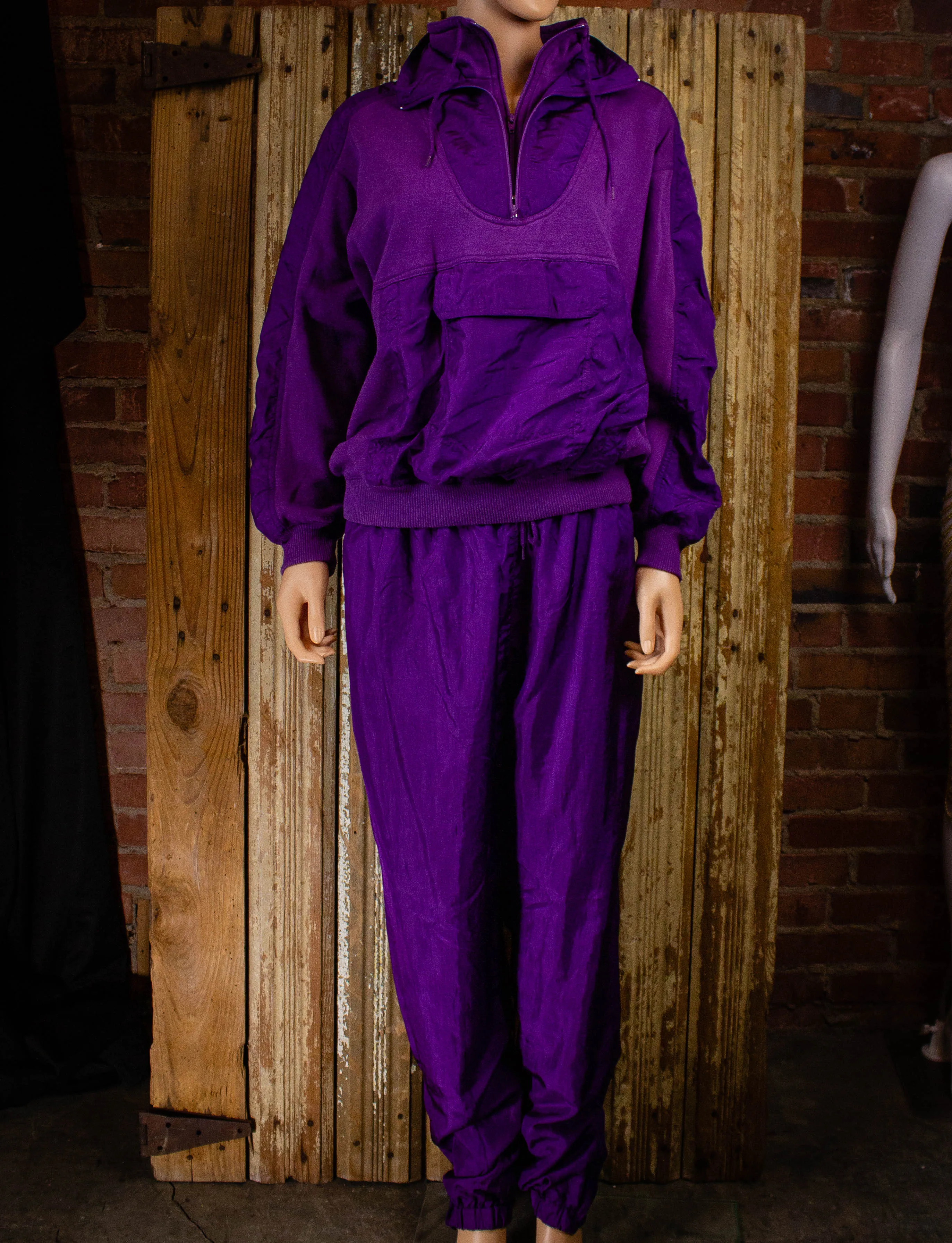 Vintage Bocco Purple 2 piece track suit 1980s M