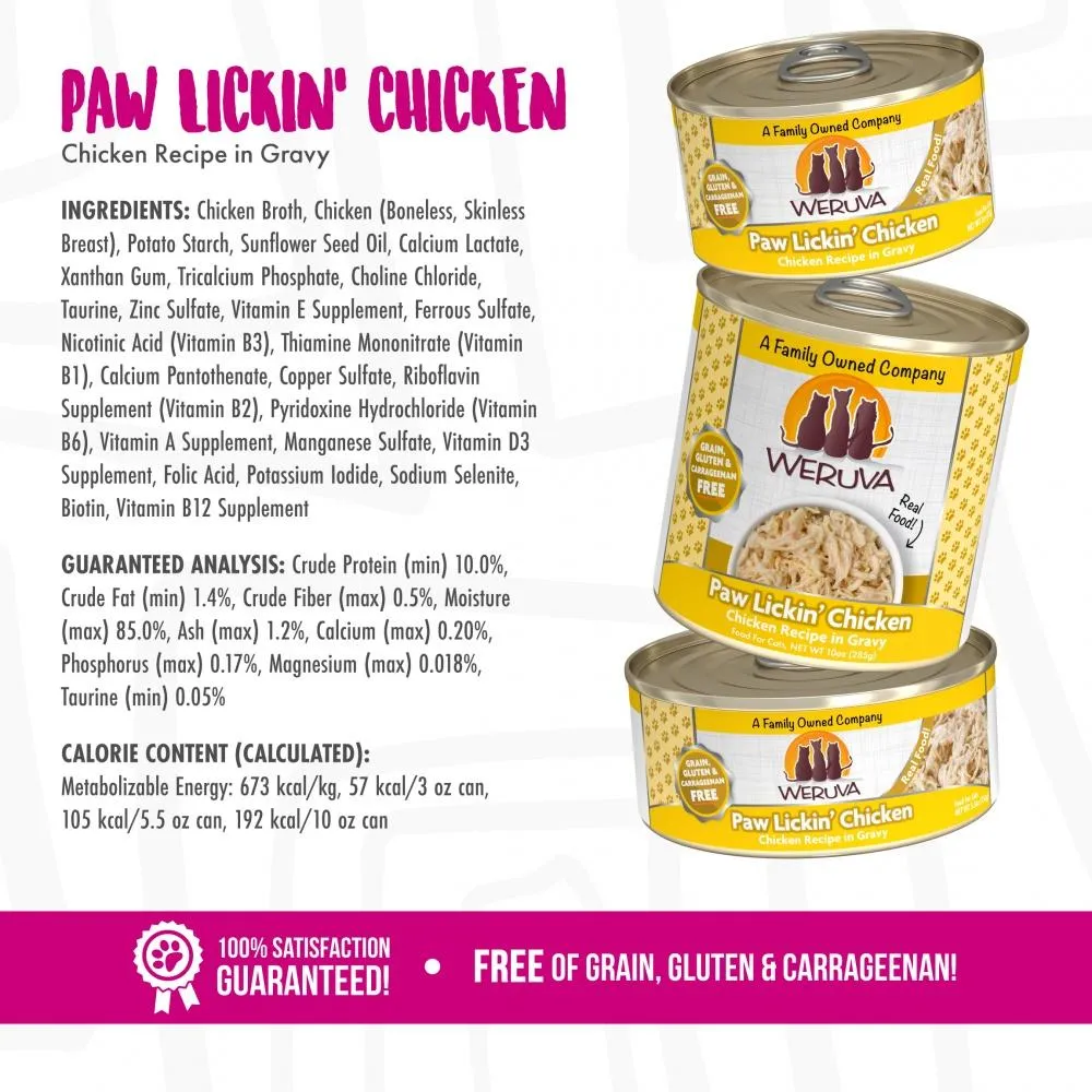 Weruva Grain Free Paw Lickin' Chicken Canned Cat Food