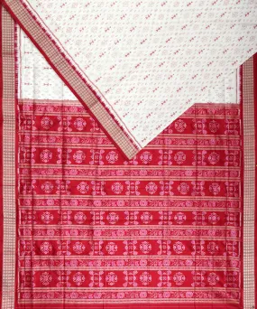 White red silk handloom sambalpuri saree