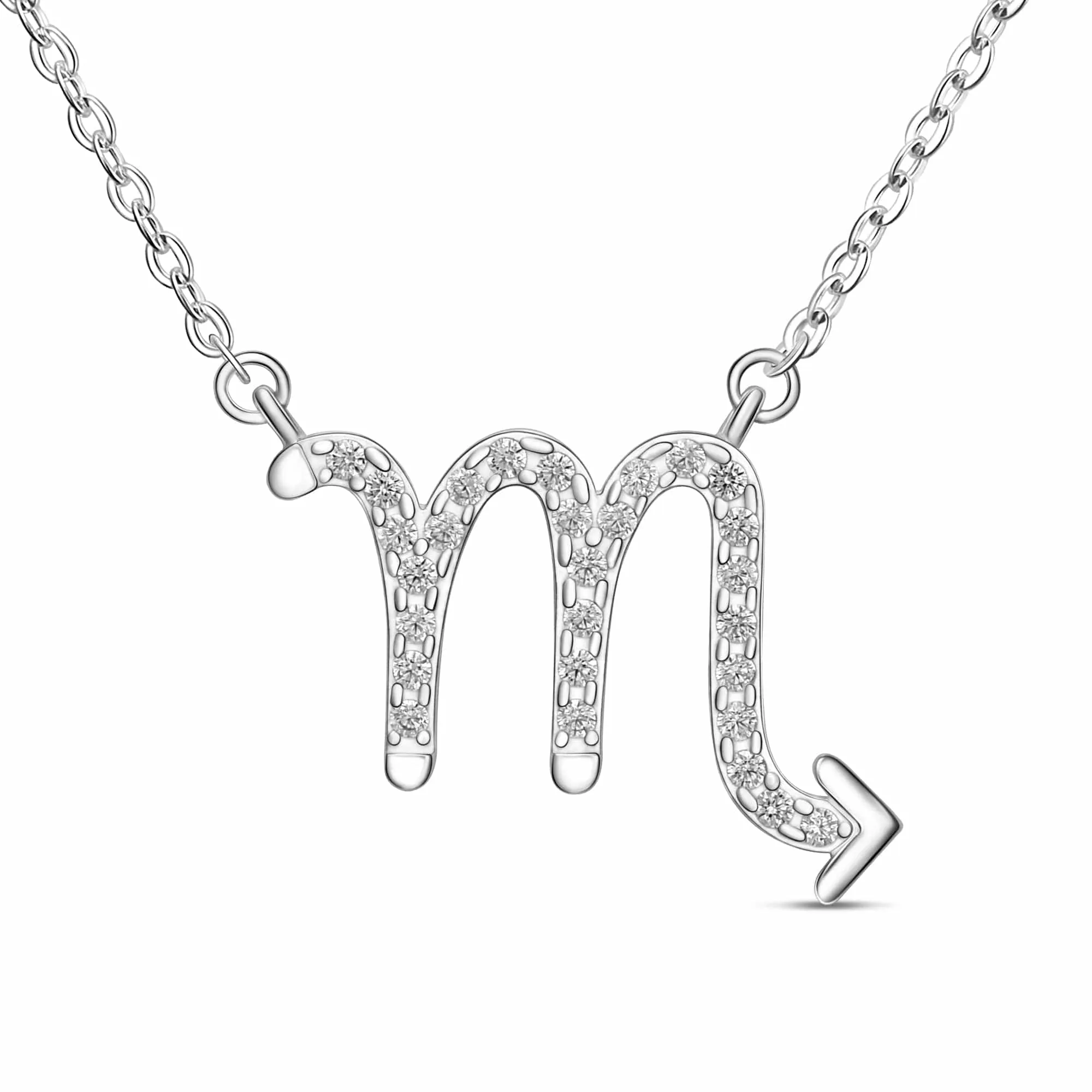 Zodiac Necklace Silver Astrology Constellation Necklace Horoscope Jewels