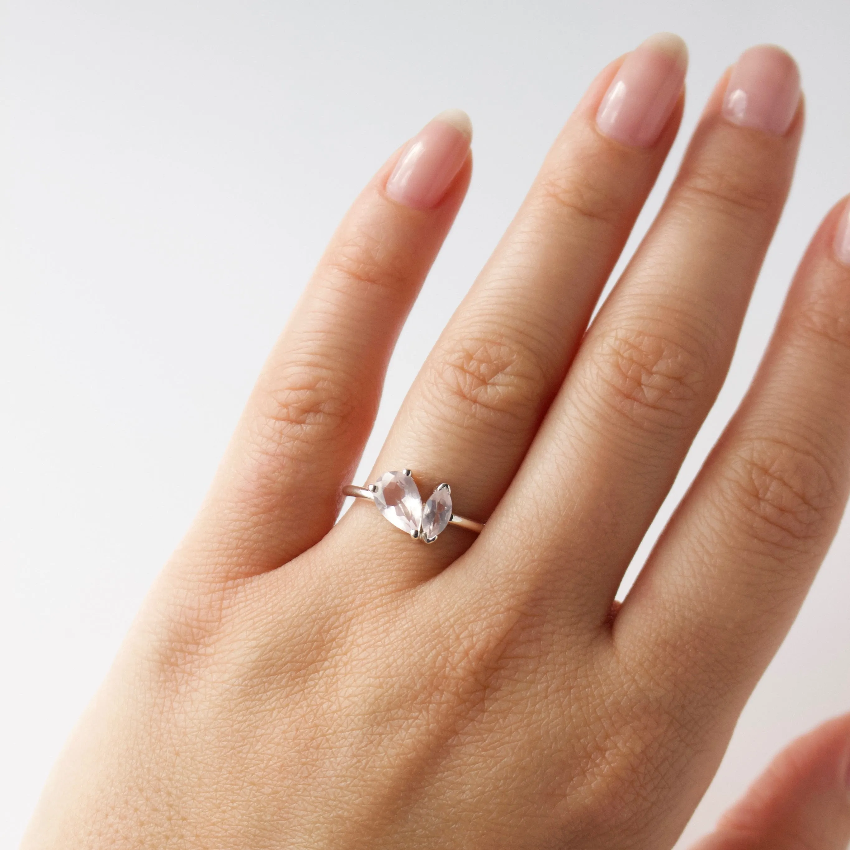 Zoe Sugg Love Intention Ring in Rose Quartz